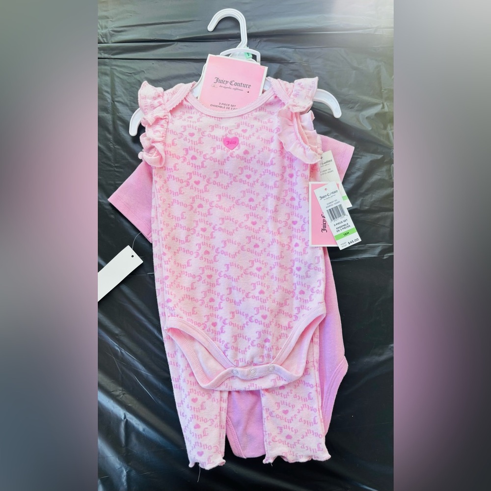 Juicy Couture Pink baby 3-piece set